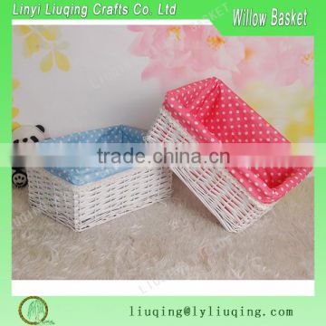 baby toys wicker basket with lining
