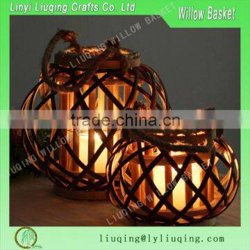 hollow wicker lantern with gass