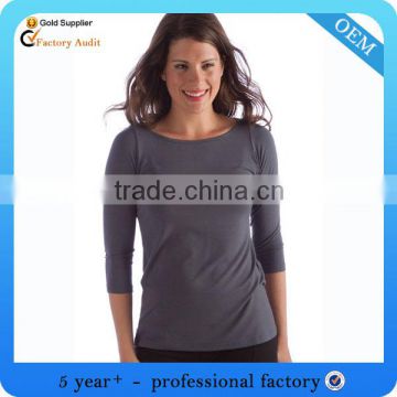 Wholesale womens cotton top long t shirt