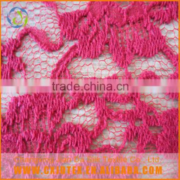 Custom china supplier wholesale red beaded lace fabric