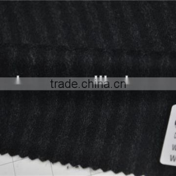 Wholesale high quality wool poly blend stripe woolen fabric for winter coats