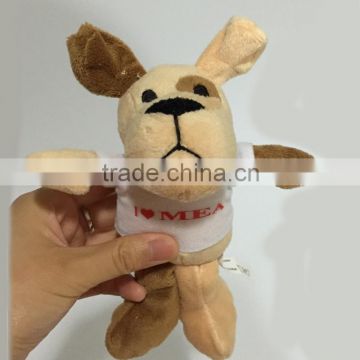 china plush dog toy, plush dog toy with white T-shirt