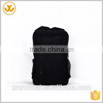 15.6 Inch black oxford double shoulder belt laptop plain backpack