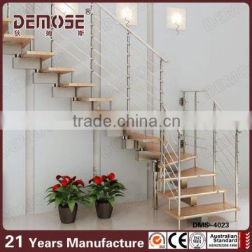 portable folding stage stainless steel round stairs with wood treads