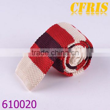 NEWEST Design Stripe Mens 100% Cotton Knit Necktie