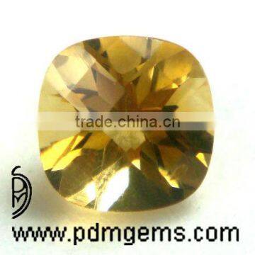 Citrine Semi Precious Gemstone Cushion Square Checker Checkerboard For Platinum Jewellery From Wholesaler