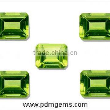 Peridot Faceted Octagon
