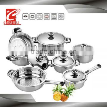 12Pcs kitchenware set korea stainless steel cookware