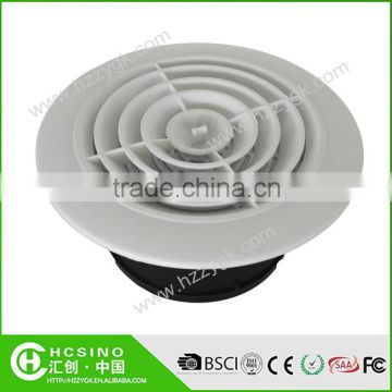HVAC Plastic Round Diffuser Decorative Ceiling Air Diffusers with Damper