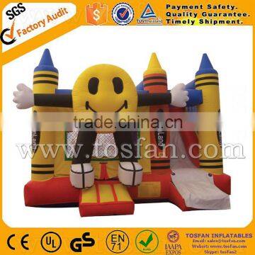 Inflatable Crayon land attractive castle combo inflatable play games A3066