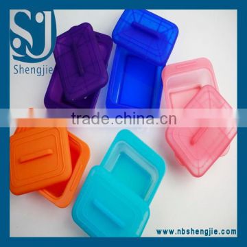 Trade Assurance Collapsible silicone lunch box/microwave food container