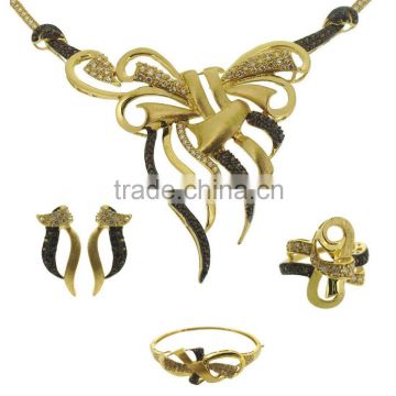 2012 hot sale design 18k solid gold jewelry set QF(A)039