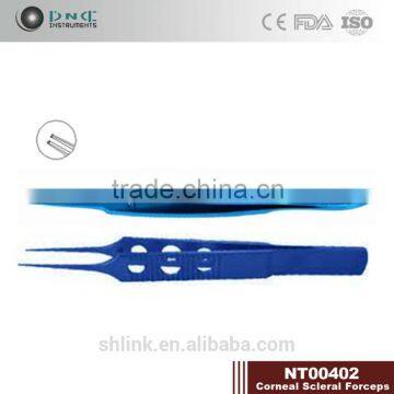 Surgical Straight shafts with micro pierce type tips Corneal Scleral Forceps NT00402