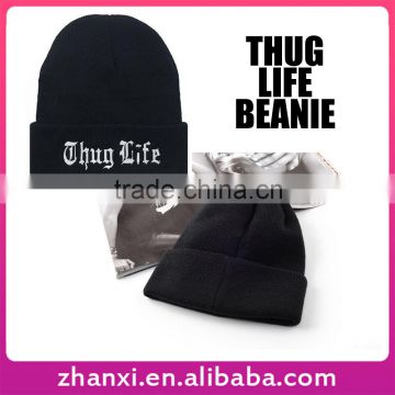 Wholesale girls knit cap unisex sport black character men hats beanie custom
