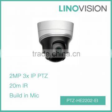 Best Price 3x Zoom DWDR Build in Mic 2 Megapixel Mini PTZ IP Camera H.264