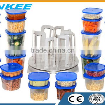 49 piece microwave safe food storage spinner container plastic food container with lids