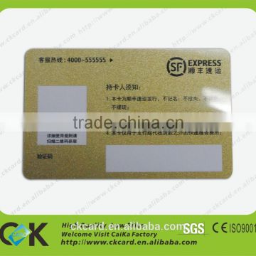 Eco-friendly plastic pvc! Printing membership id card from gold manufacture