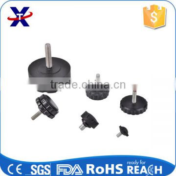 abrasion resistant custom molded adjustable rubber feet with screw