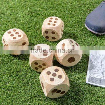 Wooden dice game set of 5 pcs