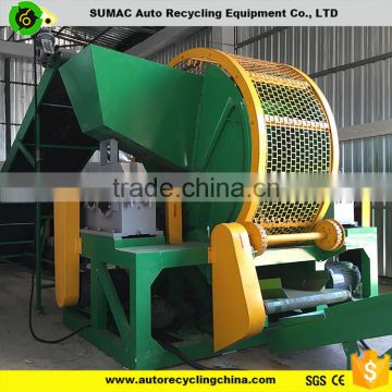 two-shaft shredder for the best commercial production of rubber shreds