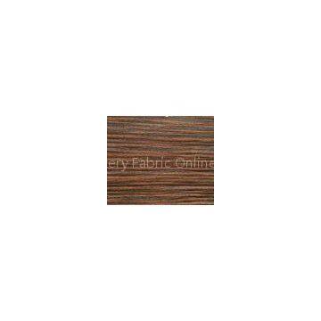 Hydrolysis Resistance Brown Faux Leather Upholstery Fabric With Wooden Grain