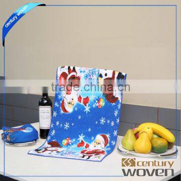 wholesale printed cotton velour christmas kitchen towel