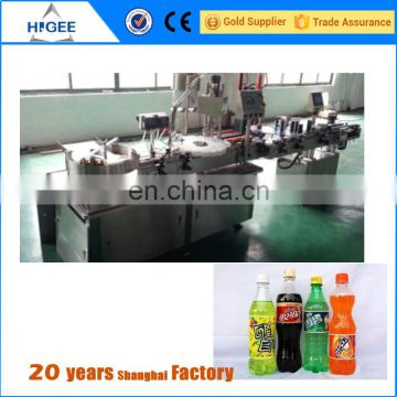 beverage bottle filling capping and labeling machine