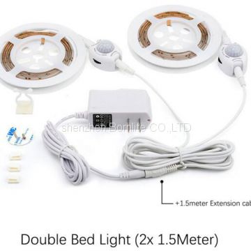 PIR Motion Sensor LED Strip 3528 2835 Detector Activated Bed Light for Cabinet Closet Kitchen