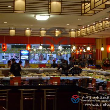 Sushi rotary restaurant conveyor equiment - factory: michaeldeng@gdyuyang.com