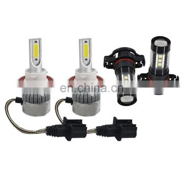 Combo Pack H13 9008 LED Headlight+5202 Fog Light Bulbs for 2008-2012 Ford Escape