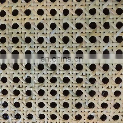 OEM Wholesale Natural Bleached Rattan Mesh Roll Half Inch Hand Woven Knitted Sheet Bamboo Cane Sheet Weaving from Viet Nam