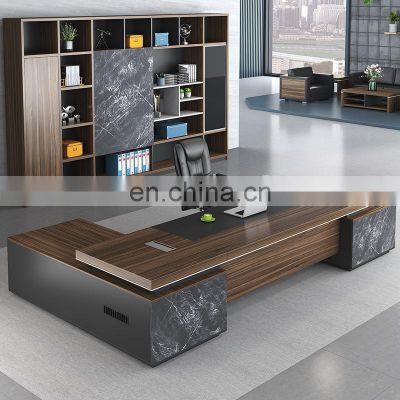 luxury office furniture modern wood ceo workstation computer table wooden high tech manager executive office desks with drawer
