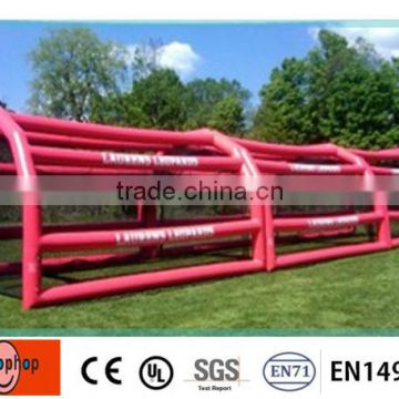 Customized 60 Feet giant durable red airtight Inflatable Batting Cage for backyard