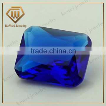 Rectangle Shape Jewelry Decorative Blue Glass Stones