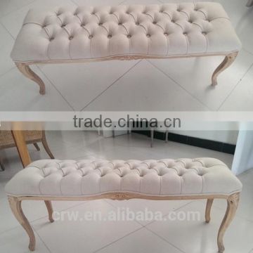WH-4136 High Quality Antique White Bench Seat Ottoman                        
                                                Quality Choice