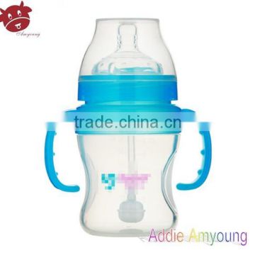 fresh new 180ml wide neck baby bottle silicone China supplier panda milk roupas infantil silicone feeding bottle