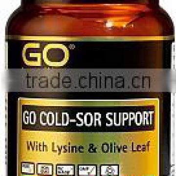 GO Healthy GO Cold-Sor Support with Lysine & Olive Leaf Capsules 30