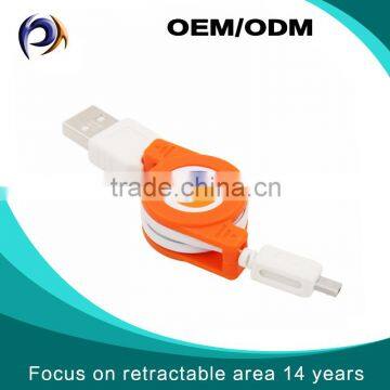 China Manufacture Retractable Micro USB to USB Charger Data Cable