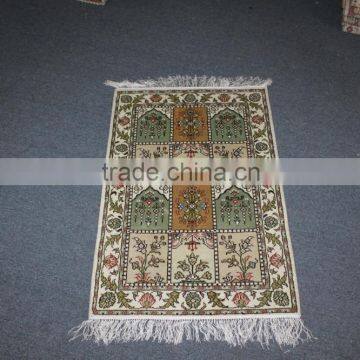 mosque silk rug hand knotted silk rug in guang zhou