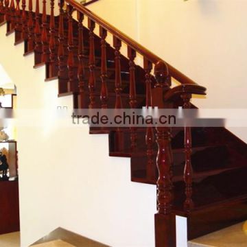 Red oak handrail Top wood stair newel