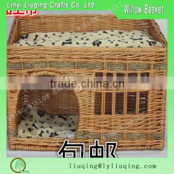 Competitive price willow dog house with brown color