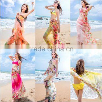 Spring and summer prevent bask silk shawl/Beach silk scarves
