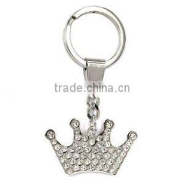 Bling Princess Crown shaped Metal Keychain