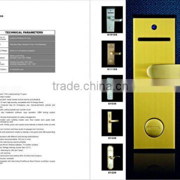 ORBITA Golden color IC card hotel lock with advance quality