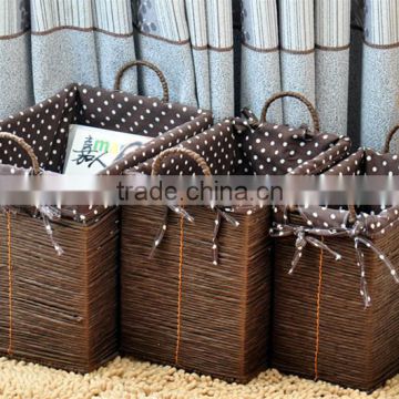 Cheap handmade baskets corn husk basket simple convient weaving storage basket
