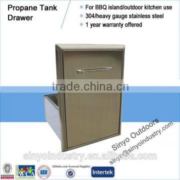 BBQ Island Trash/LP Tank Drawer All S/S 304