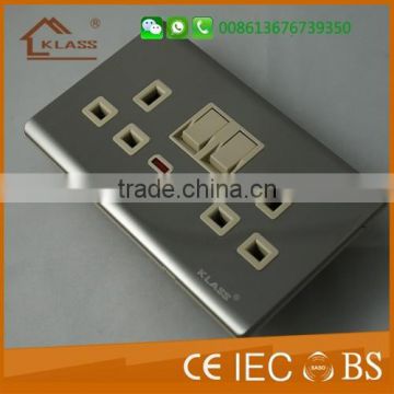 metal panel13A british wall switch and socket