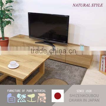 Durable and Easy to use hand craft tv cabinet with various kind of wood made in Japan
