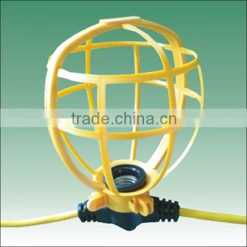 100-Foot Outdoor Yellow Commercial Contractor-Grade 10 Socket Plastic Cage String Lights