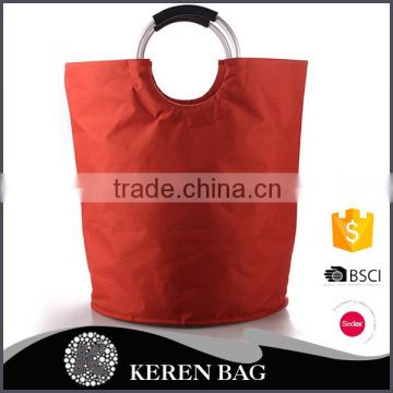 China supplier aluminum handle plain polyster shopping bag